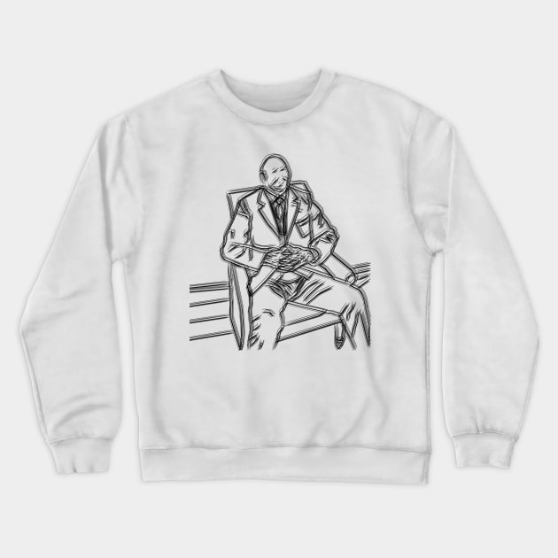 Tired Businessman Portrait Crewneck Sweatshirt by Raimondi